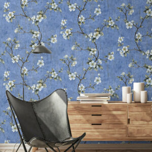 Chinoiserie Floral Embossed Design Wallpaper For Wall Decors, Premium Non-Woven Highly Recommend Embossed Wallpapers